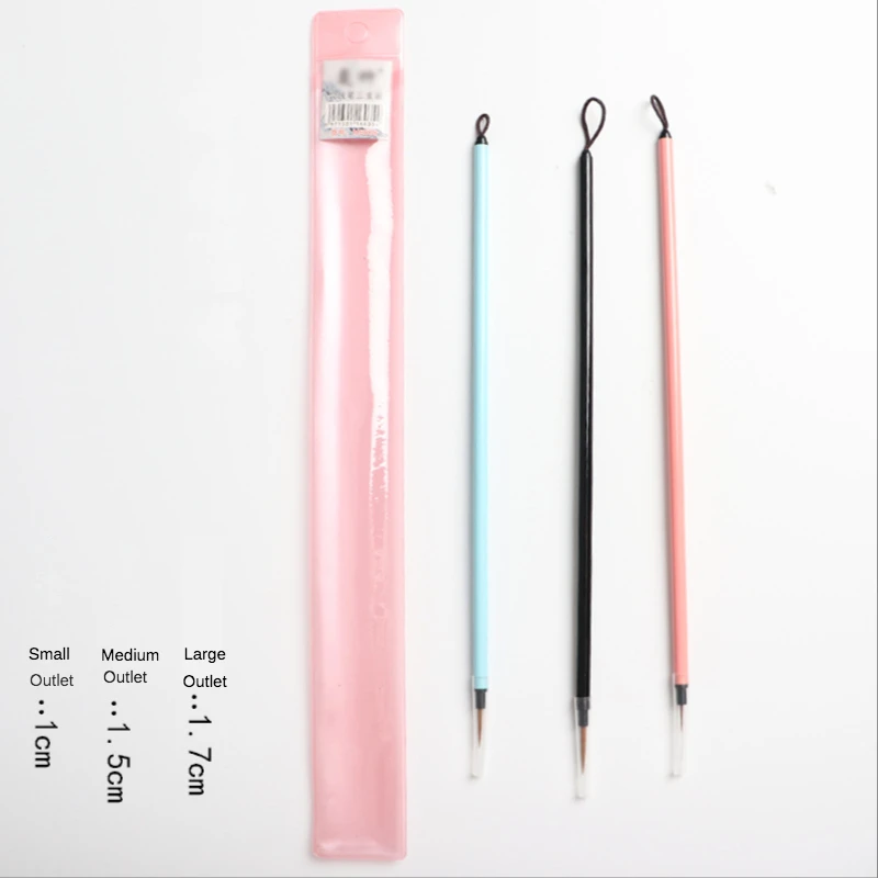 Paint Brushes 3pcs set nylon durable steel rod nail art hook pen stroke watercolor gouache oil painting acrylic nail art brush