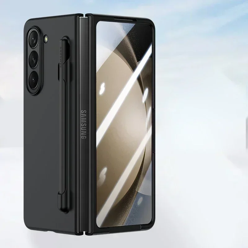 Matte Solid Color Case with S Pen Holder and Slim Screen Protector