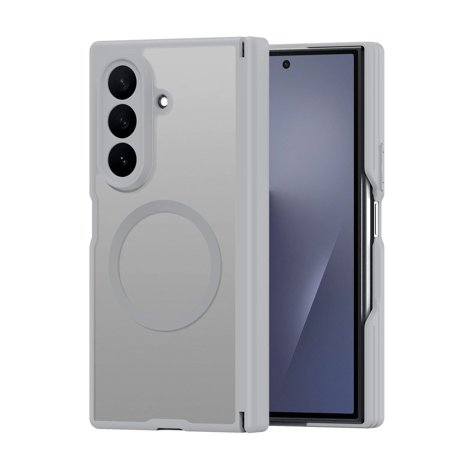 Magnetic Transparent Frosted Case with Full Protection & Anti-Slip Shockproof Design