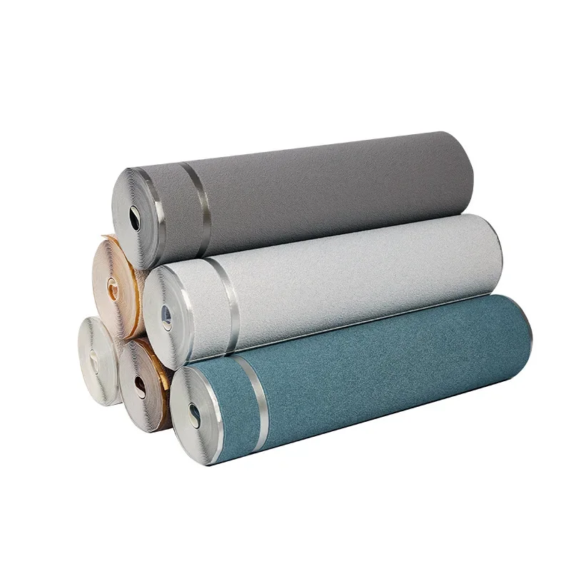 3D Three-Dimensional Striped Non-woven Fabric Imitation Deerskin Velvet Wallpaper, Background Wall, Bedroom, Living Room, 1Pc