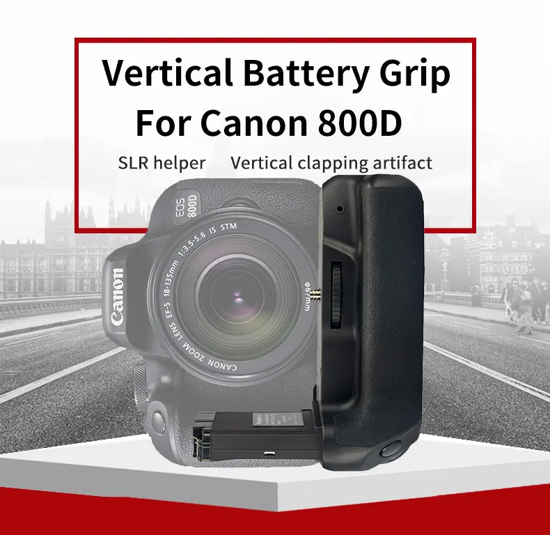 800d aperto vertical da bateria para canon