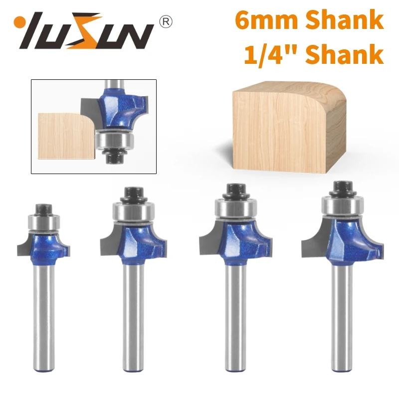 

YUSUN Corner Round Bit Rounding Cover Router Bit Alloy Tungsten Carbide Woodworking Milling Cutter For Wood Bit Face Mill Tools