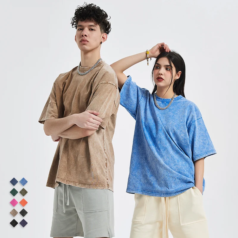 Tシャツ・カットソー Luxury Street Wear washed vintage jump be unisexual Vintage Washed Astarion Graphic T Shirts Men's Classic Style