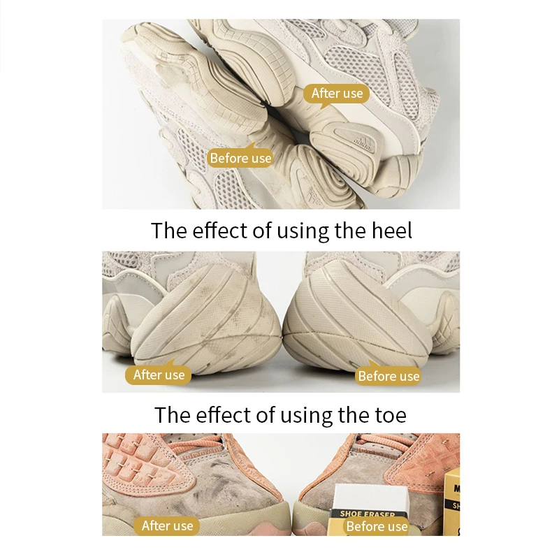 Eraser Shoe Portable Suede Sheepskin Matte Leather Fabric Care Shoes Brush Cleaning Tools Leather Cleaner Rubber Block White 4
