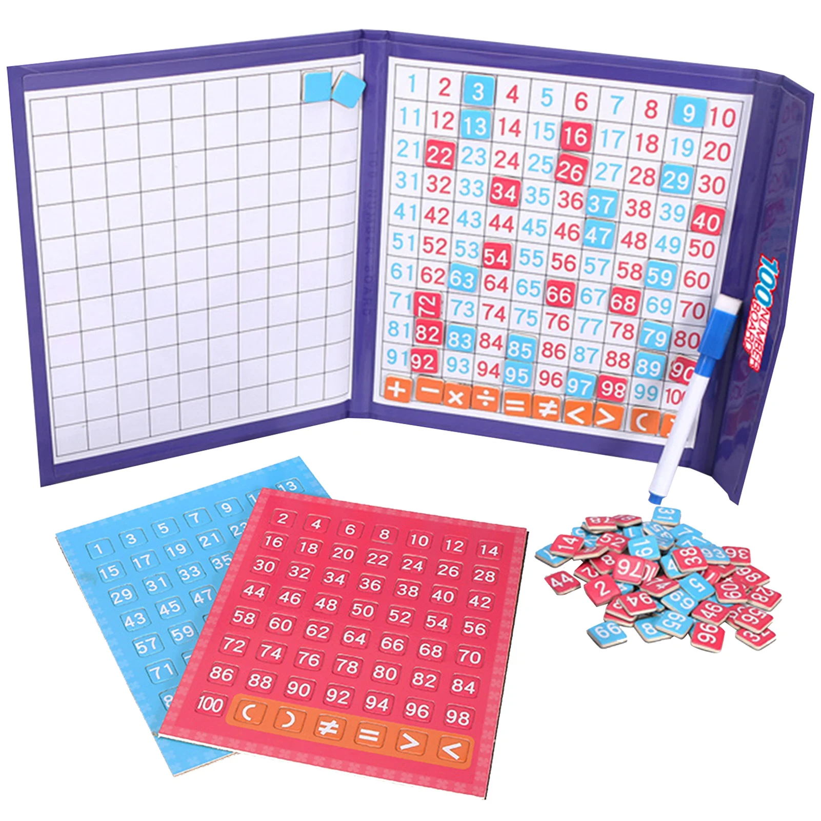 

Magnetic 100 Number Board Montessori Toy Math Counting Toys Preschool Educational Toy Christmas Gift For Toddler Children