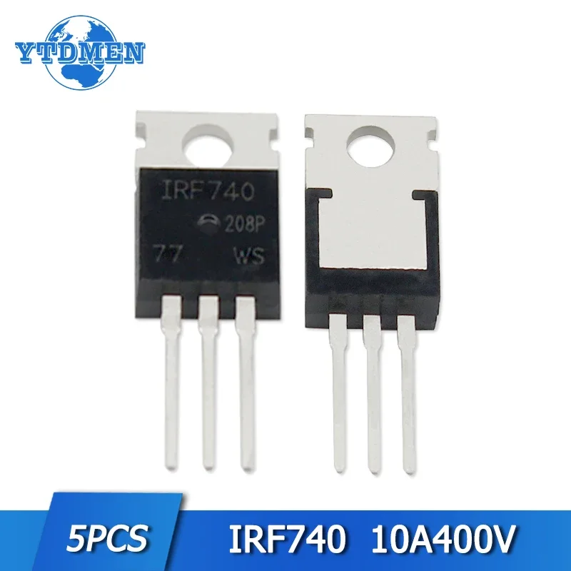 MOSFET Transistor Transistors Kit 5 PCS IRF740 Transistor IRF740PBF TO220 MOSFET 400V 10A TO-220 Field Transistors
