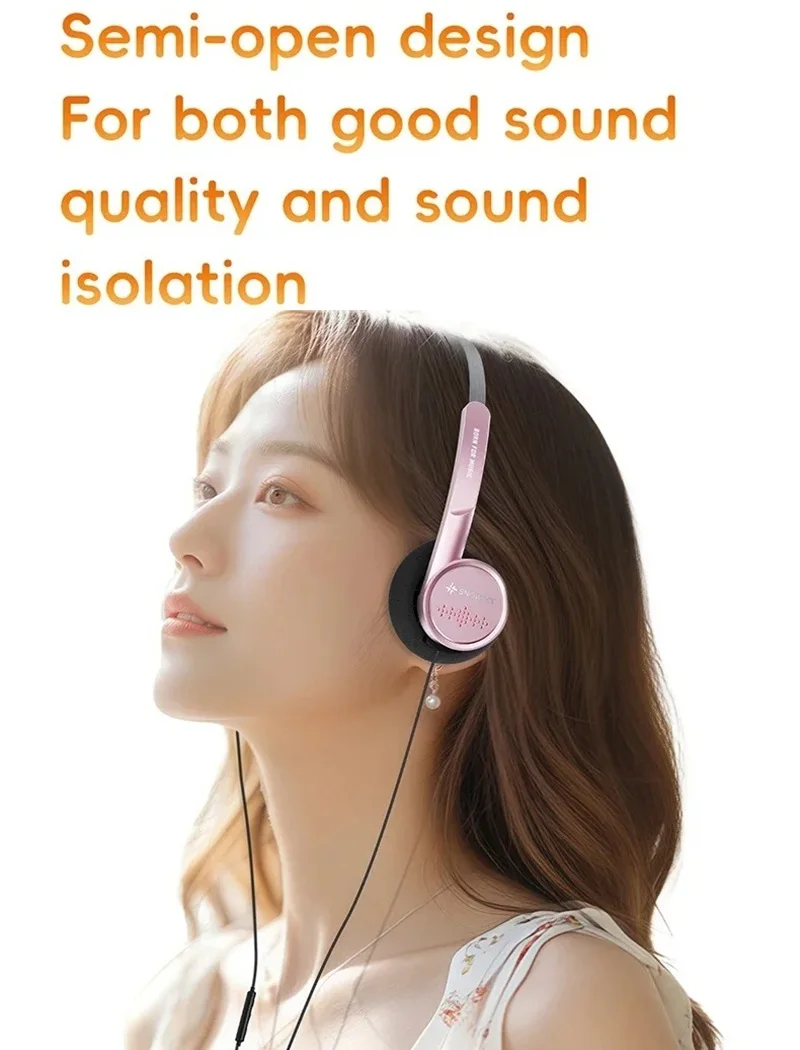 FiiO Premium Semi-Open HiFi Wired Headphones with 40mm Dynamic Driver and Built-In Microphone