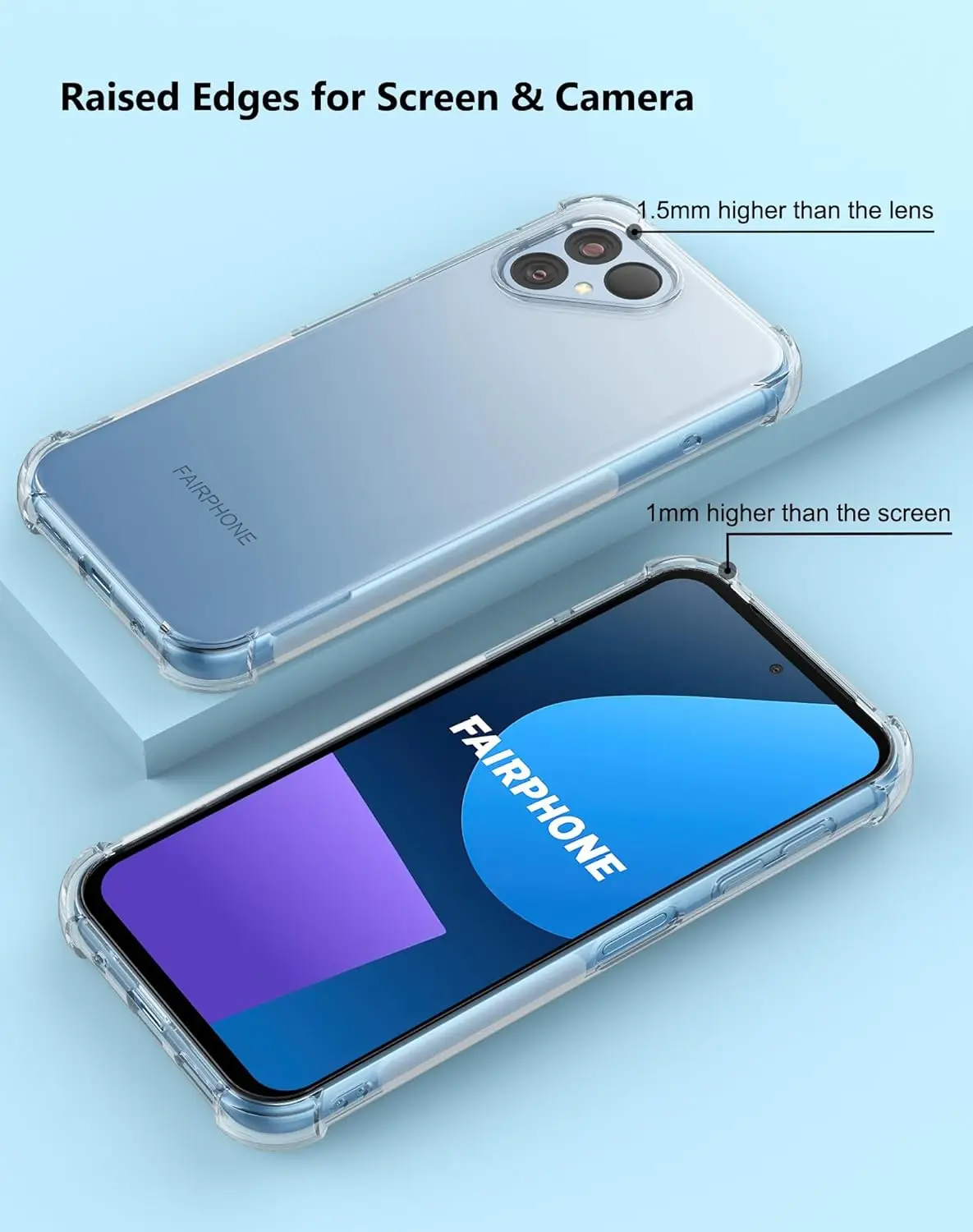 Reinforced Corner Clear Shockproof TPU Case Cover for Smartphones