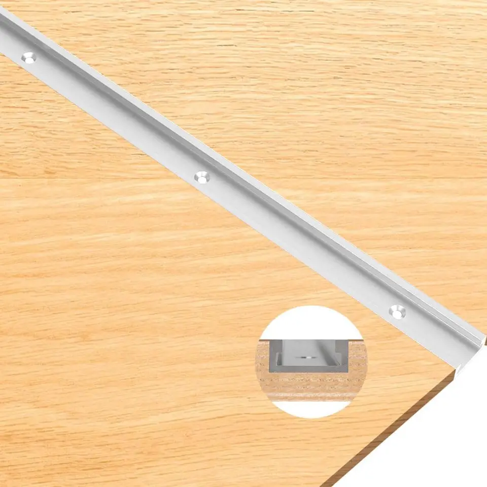 2 Pezzi Guide T-Slot In Alluminio 400mm - Per Sega Da Tavolo E Lavorazione Legno - Foto 2