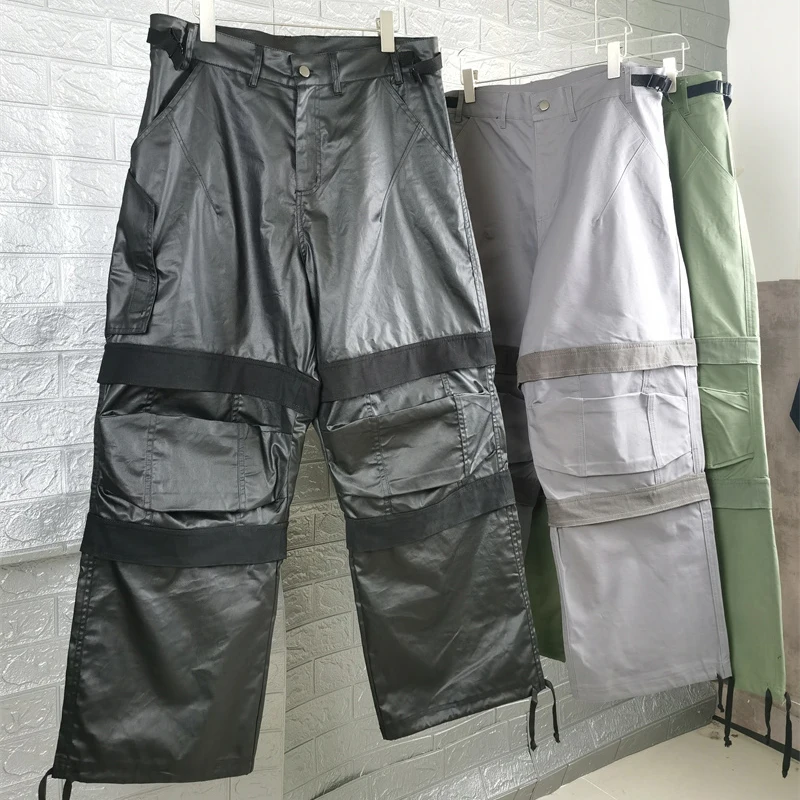 

Far Archive Multi-Layer Pocket Work Clothes, Pants Washing Process, Wax Brushing, Pants Silhouette Design, Black, Gray, Green
