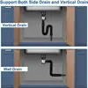 Telescopic Drain Pipe Under Sink Wash Basin Pipe Fittings Connector Tool Sealing Plug Accessories Trap Anti-odor Sewer 3