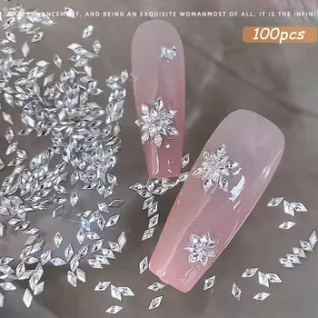 100PCS Zircon Nail Charms 1