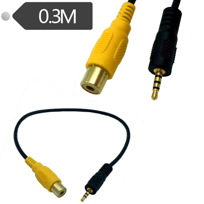 10pcs 2.5mm Male Stereo Plug To 3 RCA Female Audio Video AV Adapter Cable Nickel