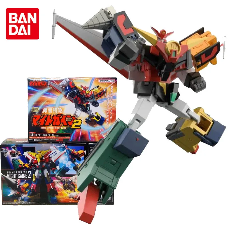 

Bandai Original SMP The Brave Express Might Gaine Mightkaiser Anime Action Figure Assembly Model Toys Gifts for Children