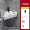 Triangle Basin Small Family Bathroom Washbasin Balcony Corner Mini Washbasin Wall-Hang Sink Corner Basin With Drain Faucet 6