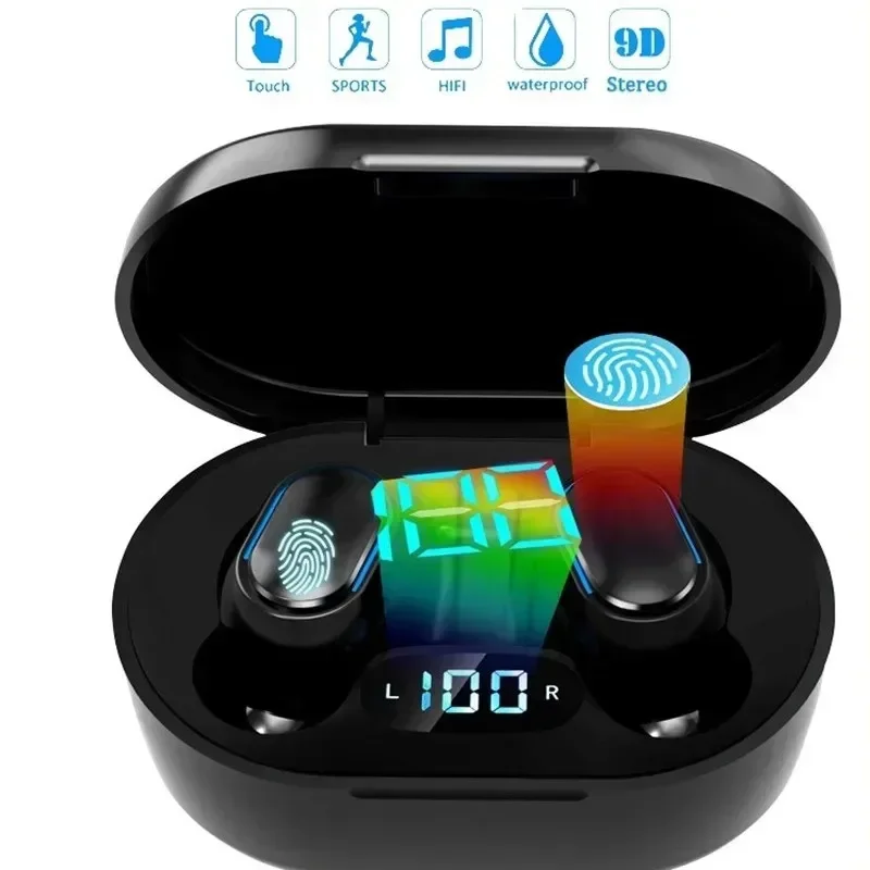 Original E7S Wireless Bluetooth Headset with Mic LED Display Earbuds for iPhone Xiaomi TWS Earphone Bluetooth Headphones earbuds 2