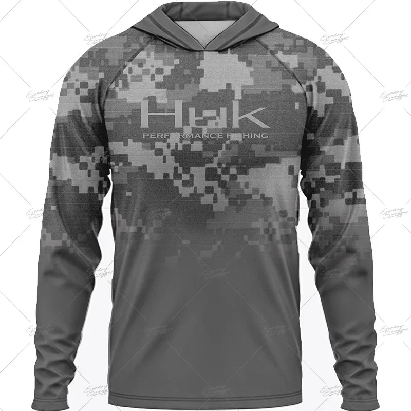 

Men HUK Fishing Hoodie Clothes Summer Breathable Long Sleeve Fishing Jersey Sun Protection Camouflage Fishing Shirts