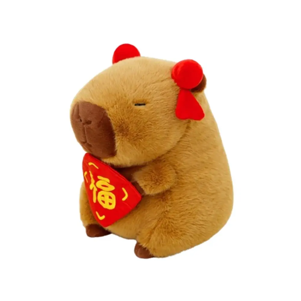 Sleeping Pillow New Year Style Capybara Doll Stuffed Soft Simulation Capybara 30cm PP Cotton Stuffed Capybara Doll Christmas
