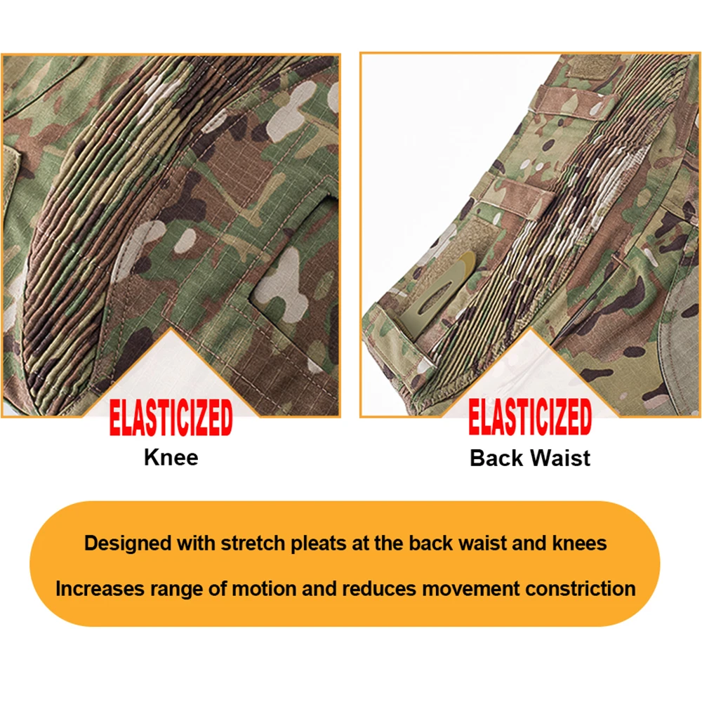SINAIRSOFT G3 Combat Pants With Knee Pads Airsoft Trousers Multi-camo CP Gen3 Camouflage Shoot Tactical Games Hunting Clothes Combat Pants Camo Pants Sports Trousers Mens Tactical Suit Mens Hunting Suit