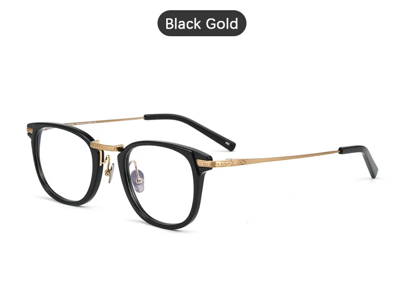 2024 japanische Quadratische Titan Brille Rahmen Frauen Mode Anti Blau Licht Photochrome Brillen Männer Acetat Vollrand Brillen – Detail 10