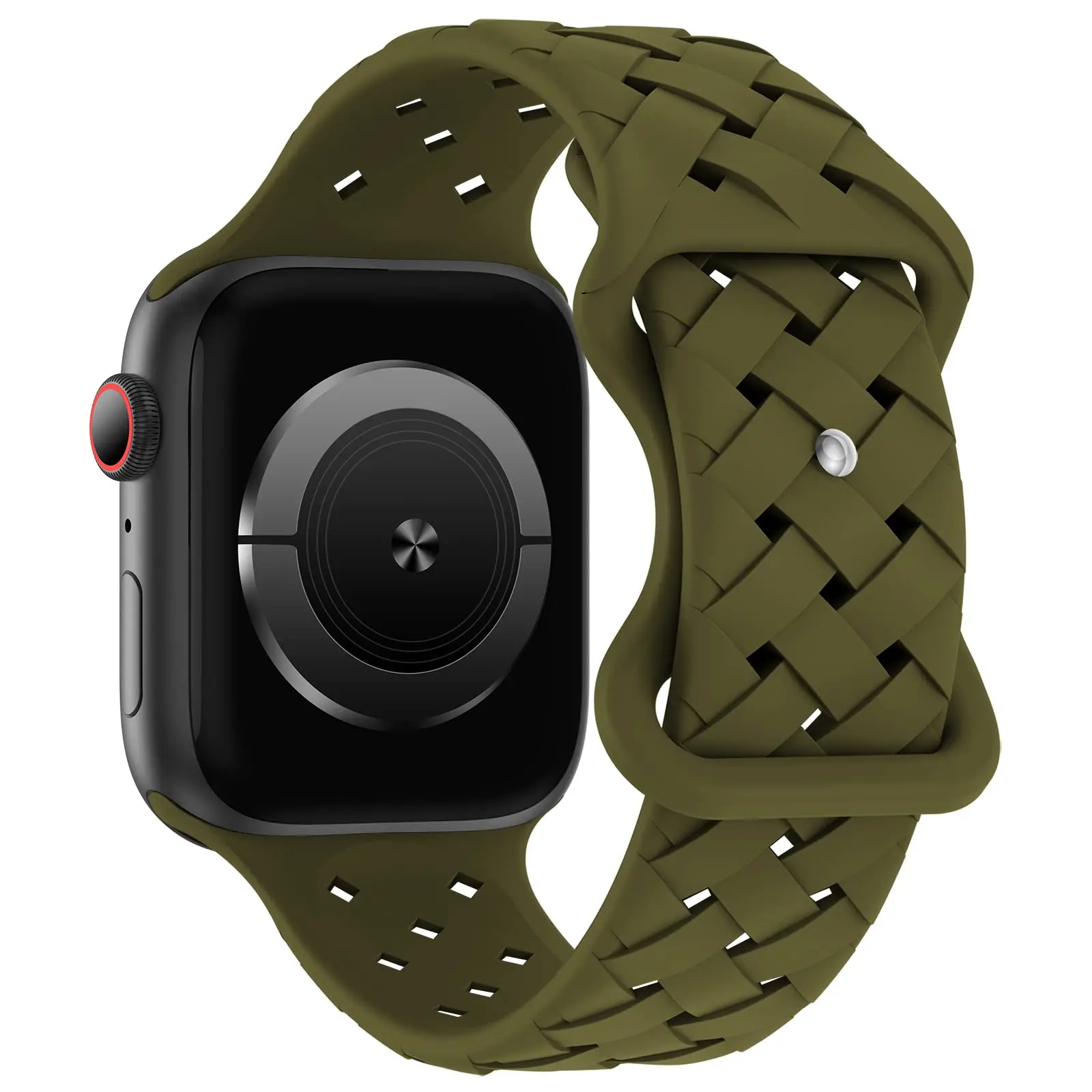 Breathable Sport Braided Silicone Watch Strap - Stylish and Comfortable Accessory