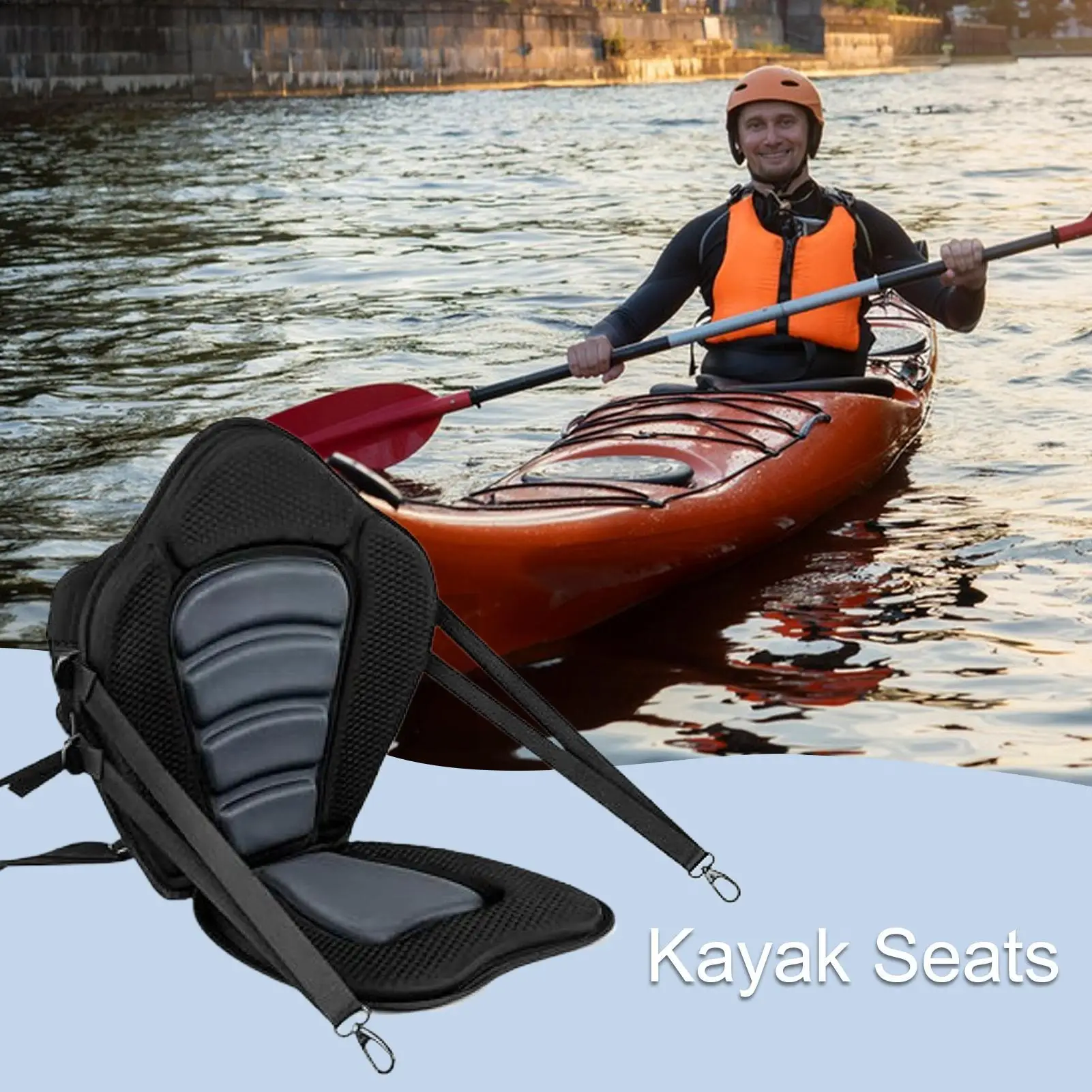 Paddleboard Seat Detachable Backrest Seat For Kayak Sitting Comfort Ergonomic Pad Anti-Slip For Water Sports Recreation