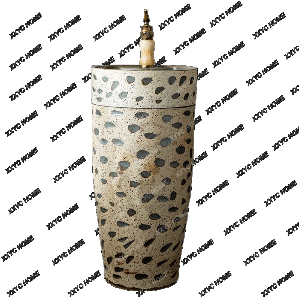 

Washbasin Column-Type One-Piece Floor-Type Wash Basin Home Bathroom Courtyard Hotel Restaurant Famous and Luxurious Simple