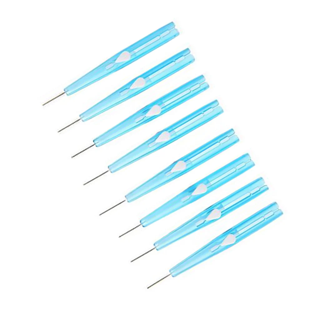 

60pcs 07mm Oral Deep Clean Toothpick Oral Care Hygiene Brush Floss (Blue)