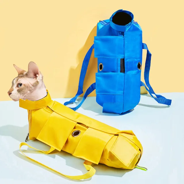 Pet Portable travel Out Bag hospital soft Foldable Cat Backpack Cat Bag Scratching Special Fixed Cat nail injection Bag