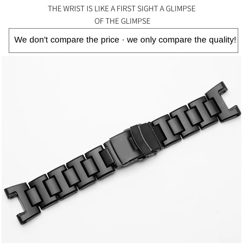 Cinturino In Acciaio Nero 20mm Per Casio Protrek PRW-7000FC – Bracciale Unisex