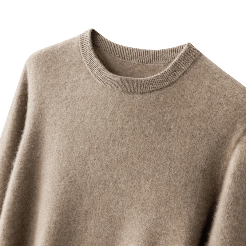 100% Cashmere Sweater Men's Fashion Classic O-Neck Pullover First-Line Ready-To-Wear Business Casual Knit Sweater Winter Tops