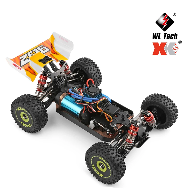 WLtoys 144010 RC Car Brushless 1:14 75Km/H High Speed Metal 4WD Drive Off-Road 2.4G Transmitter 1/14 RC Car model toys 6