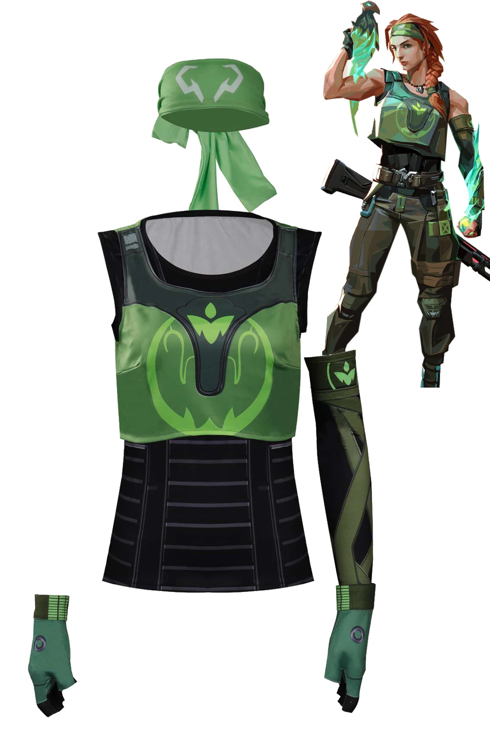 

Valorant Cosplay Costume Skye Outfits Women Vest T-shirt Gloves Halloween Carnival Party Clothes For Ladies Role Play