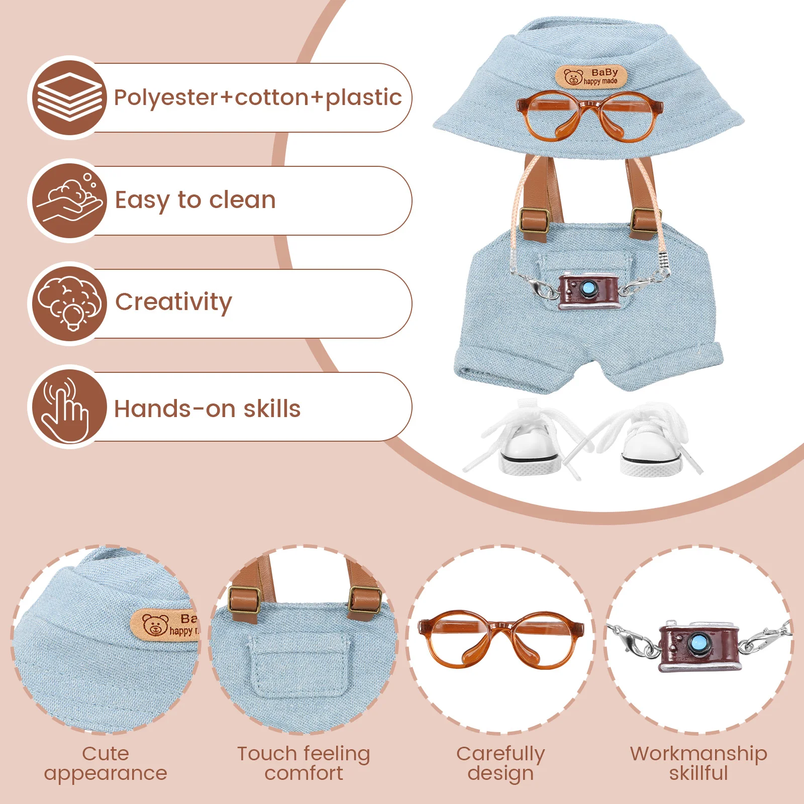 4/5 Pcs Doll Clothes Fashion Dolls Clothing Set Exquisite Dolls Clothing Accessories Kid DIY Toys Present for 15cm and 17cm Doll