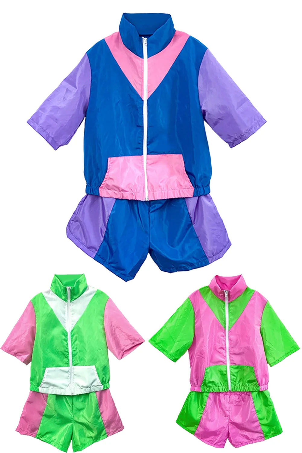 

Короткий Спортивный костюм для взрослых, одежда для косплея для мужчин и женщин, костюм для Хэллоуина, карнавала, ткань, синий/зеленый/розовый