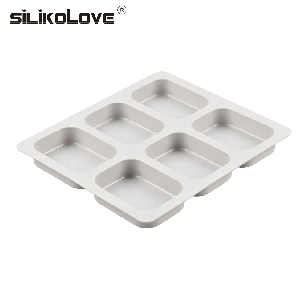 6 Holes Large Square Shape Silicone Soap Molds DIY Kitchen Tools Handmade Soap Making Craft Forms Moulds silicone mold