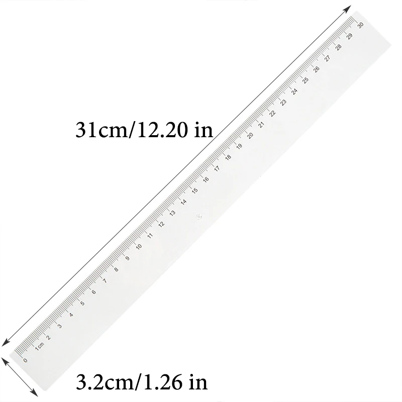 High Precision Transparent Measuring Ruler - Office & Educational Stationery Supplies