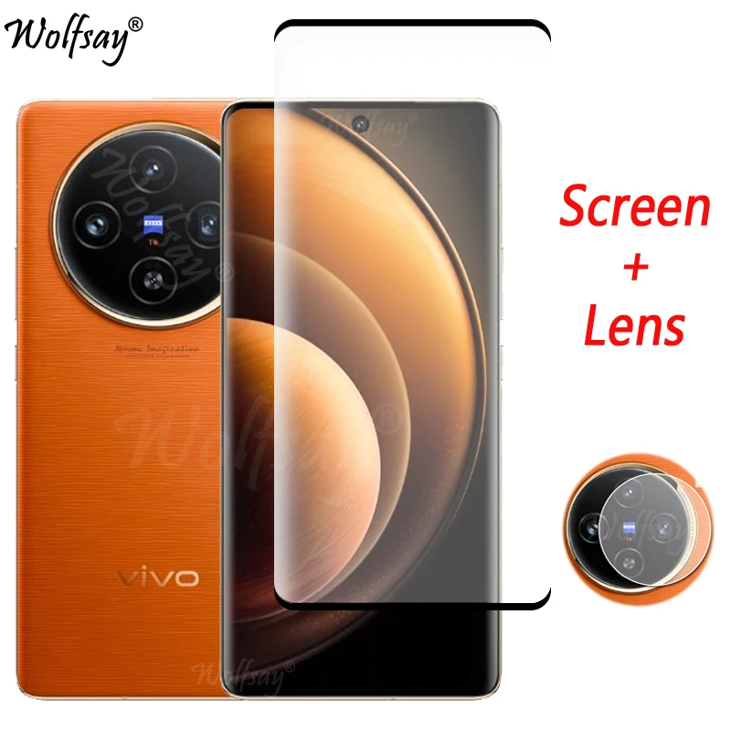 

Закаленное стекло с полным покрытием для Vivo X100, Защита экрана для Vivo X100 X 100 Pro, искусственное стекло для камеры Vivo X100, стекло 6,78 дюйма