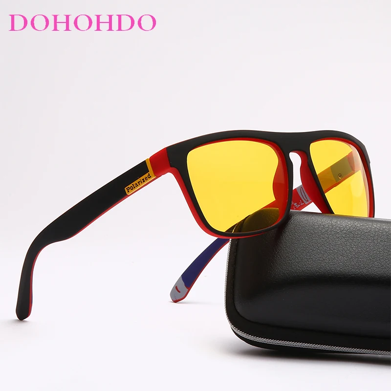 

Fashion Men Night Vision Glasses Women UV400 Polarized Sunglasses Yellow Lens Anti-Glare Goggle Night Driving Sunglasses Eyewear