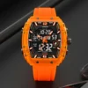 LOQNCE Sports Watches Fashion Men Watches 50m Waterproof Rectangle LED Big Dial Display Digital Watches LED Wristwatches Men 6