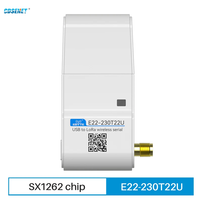 

230.125MHz SX1262 Lora Wireless RF Module CDSENET E22-230T22U with Antenna USB Lower Power 22dbm Long Distance 5Km LBT RSSI