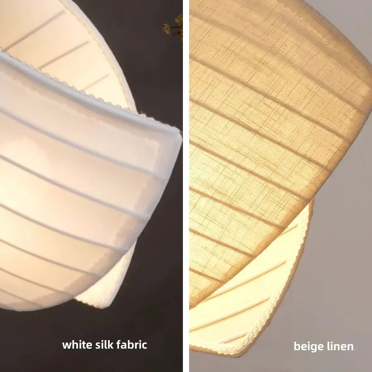 Nordic Shell Design Linen E27 Led Pendant Lights Wabi Sabi Sailboat Chandelier Dining Room Hang Lamp