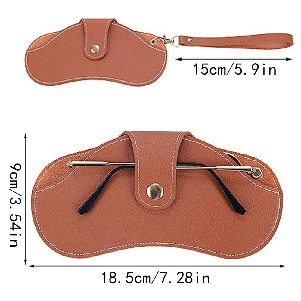 Portable Glasses Bag Soft Leather Sunglasses Pouch Slim Fashion