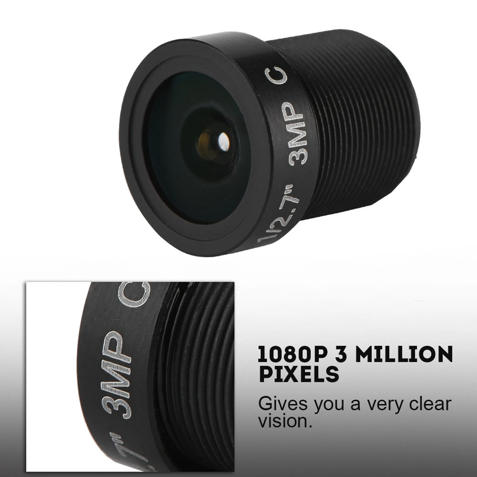 Obiettivo per telecamera CCTV Obiettivo per telecamera CCTV da 2,8 mm 3 milioni di pixel Obiettivo CCTV IR da 1/3 '' Obiettivo prisma a 5 strati per obiettivo scheda IR per telecamera di rete - immagine 4