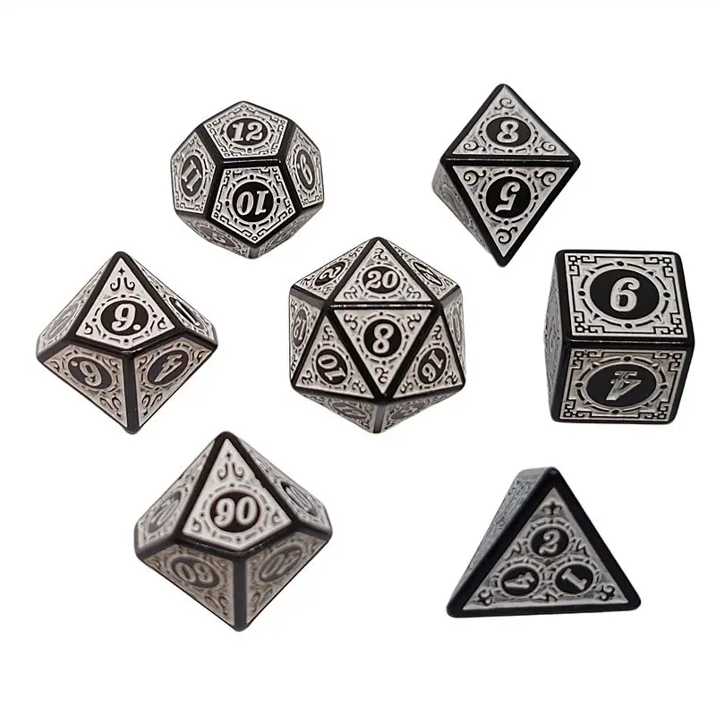 

7Pcs Polyhedral Dice Double-Colors Polyhedral Game Dice for RPG Dungeons and Dragons DND RPG MTG D20 D12 D10 D8 D6 D4 Table Game