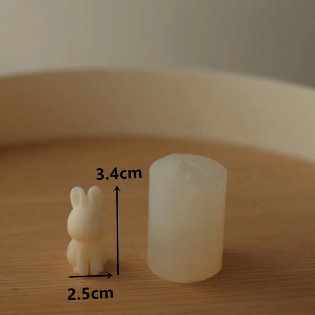 Silicone Mold Cake Mold Silicone Candle Mold Aromatherapy Candle Mold Silicone Candle Molds Candle Mold Beeswax Mold Mini Cute Rabbit for DIY