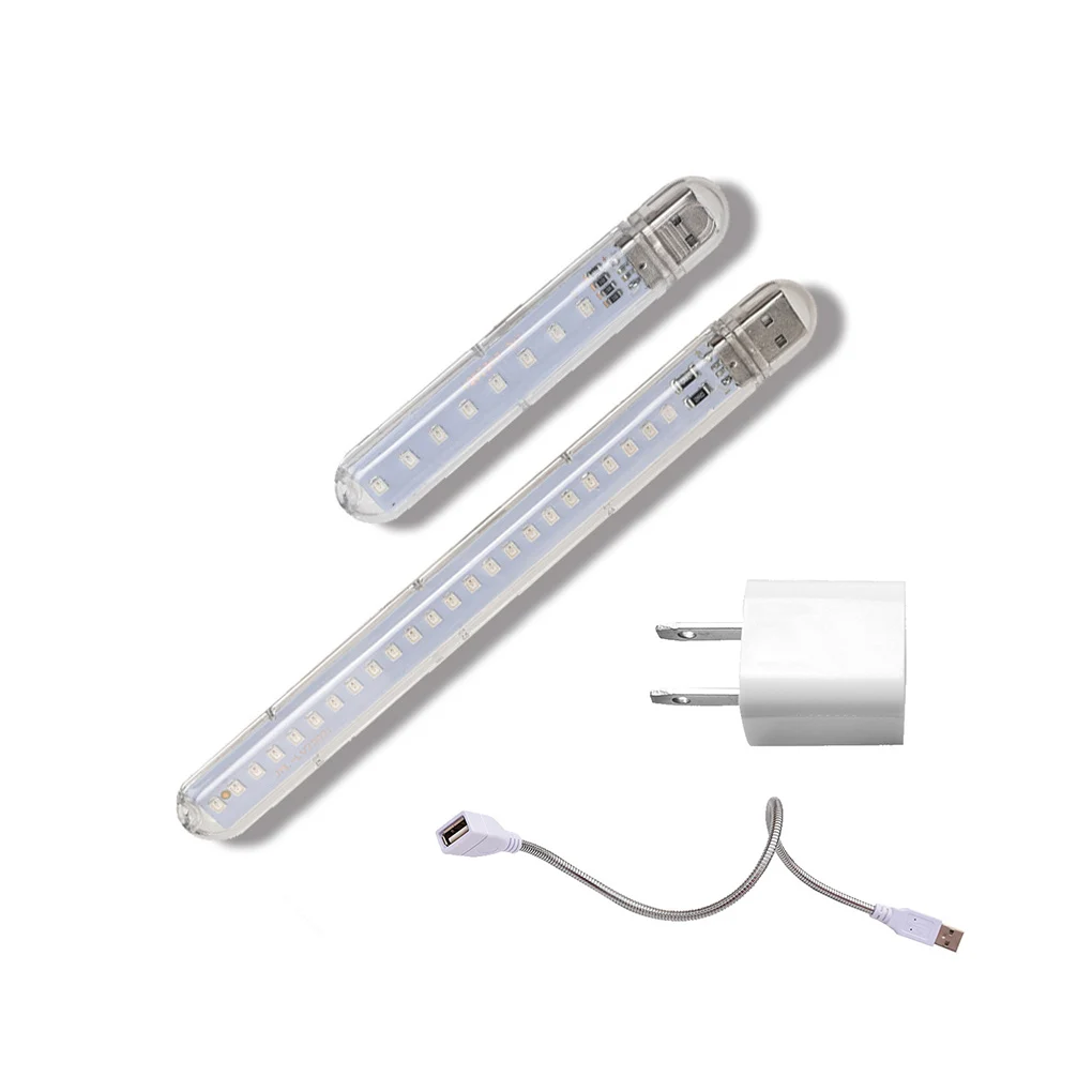 Mini Portable USB RGB LED Light Reading Book Lamp DC5V 8leds 24leds Lights For Power Bank PC Laptop Notebook | Освещение