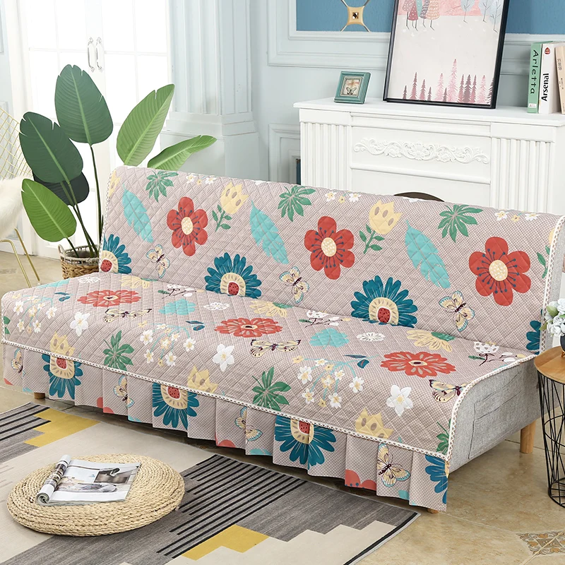Universal Stretch  Sofa Bed Cover Couch Covers Armless Sofa Cover Washable  Elastic Folding Furniture Sofa Bed Covers 3
