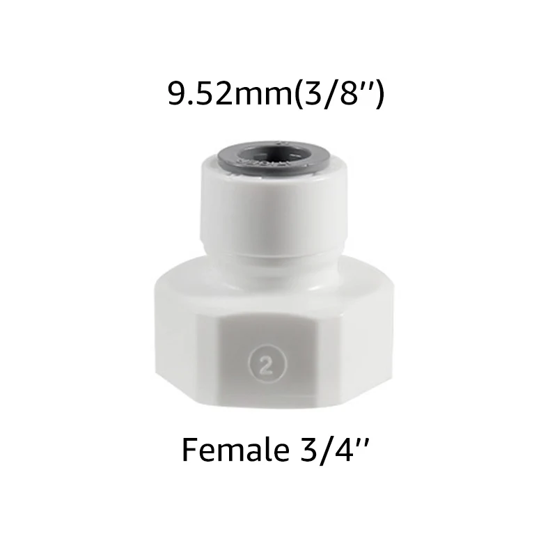 ELECQUEEN Tubing Quick Joint. 9.5mm(3/8) push fit x 5/8'' female adapter,Homebrew Hose Quick Connecter for Keg Coupler,Tap Shank