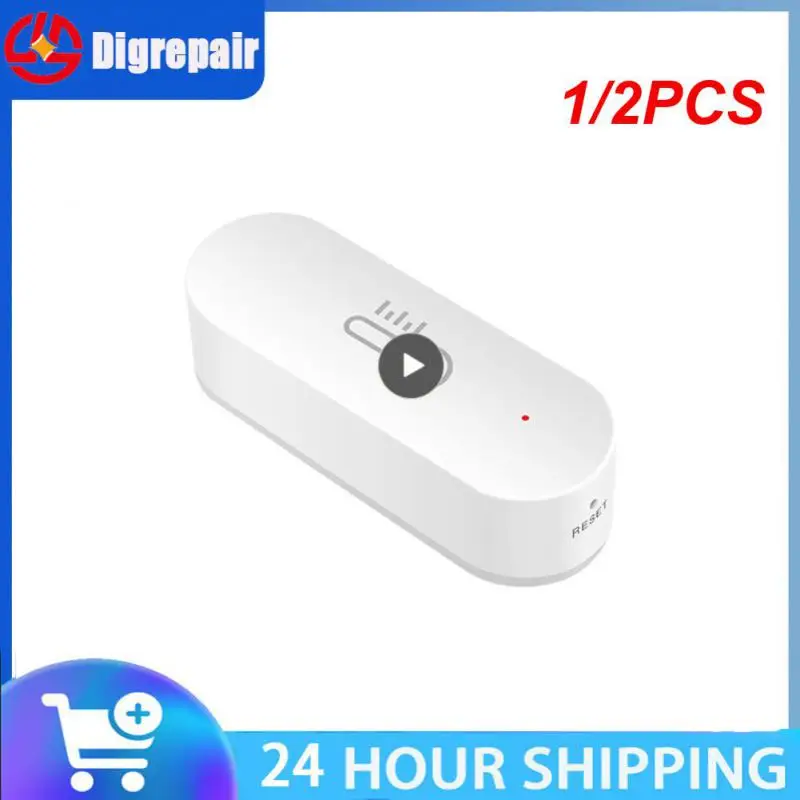 

1/2PCS Tuya WiFi Temperature Humidity Sensor Smart Life APP Monitor Smart Home Work With Alexa Home No Hub Required
